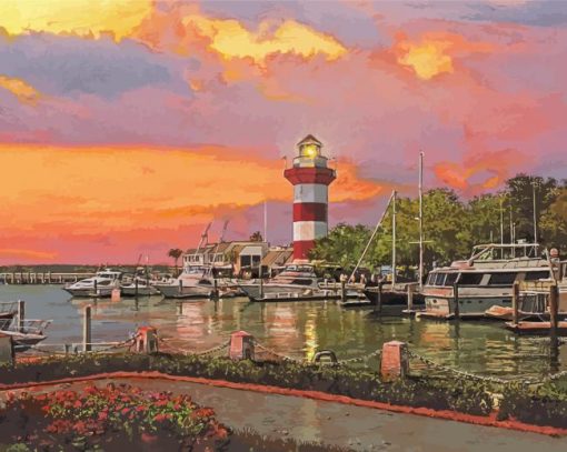 Hilton Head SC At Sunset Paint By Numbers