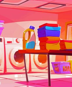 Illustration Laundry Room Paint By Numbers