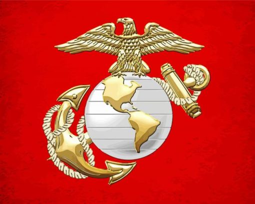 Marine Corps Eagle Globe And Anchor Paint By Numbers