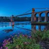 Menai Bridge Wales At Night Paint By Numbers