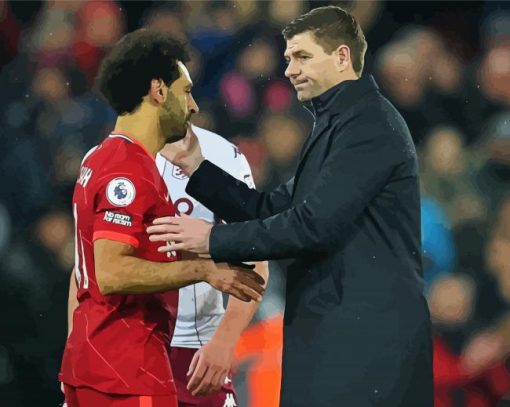 Mohamed Salah And Steven Gerrard Paint By Numbers