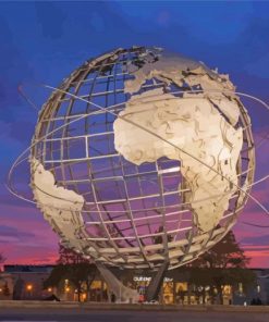 New York Queen Worlds Fair Globe Paint By Numbers