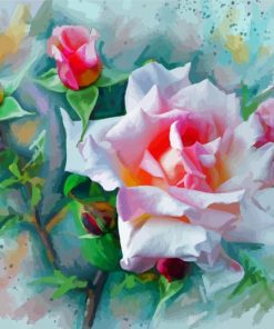 Pastel Flowers Art Paint By Numbers
