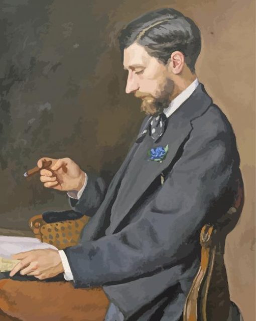 Portrait Of Edmond Maitre By Frederic Bazille Paint By Numbers