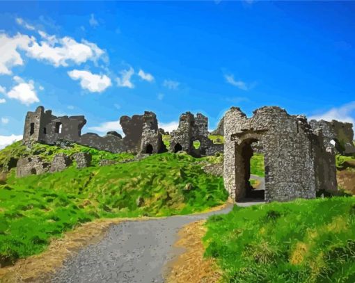 Rock Of Dunamase Castle Ruins Paint By Numbers