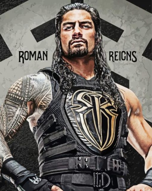 Roman Reigns Poster Paint By Numbers