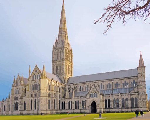 Salisbury Cathedral England Paint By Numbers