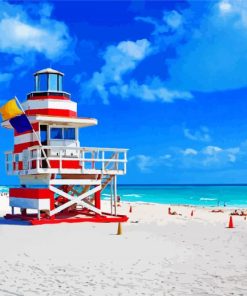 South Beach Florida Paint By Numbers