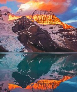 Sunset At Mount Robson Reflection Paint By Numbers