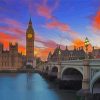 Westminster Bridge At Sunset Paint By Numbers