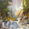 Aesthetic Rocky Mountain Waterfall Paint By Numbers