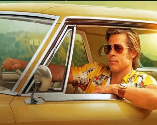 Brad Pitt Once Upon A Time In Hollywood Paint By Numbers