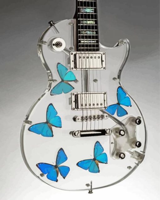 Butterfly Guitar Paint By Numbers