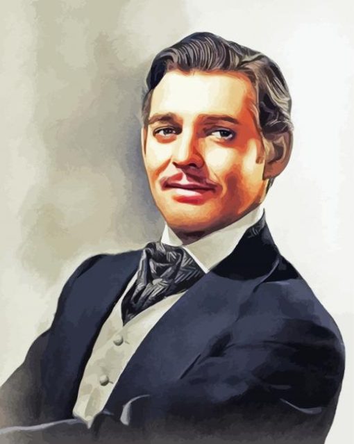 Classy Clark Gable Art Paint By Numbers