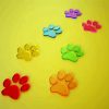 Colorful Dog Footprints Paint By Numbers