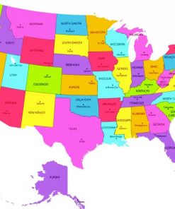 Map Of America Paint By Numbers