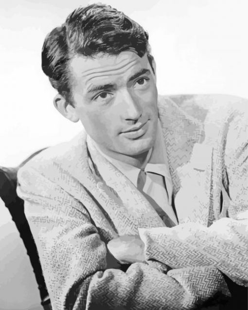 Monochrome Gregory Peck Paint By Numbers