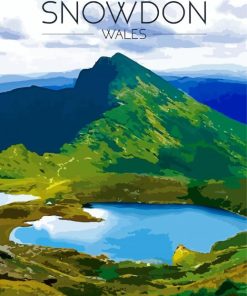Mount Snowdon Wales Poster Paint By Numbers