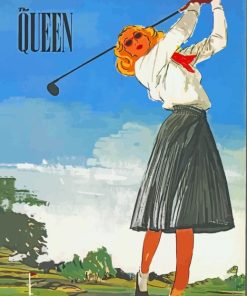Queen Golf Lady Art Paint By Numbers