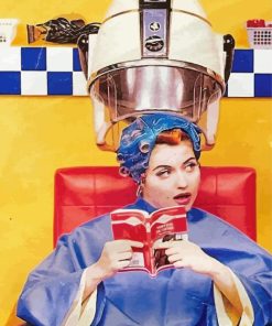 Vintage Women At Antique Hair Salon Paint By Numbers