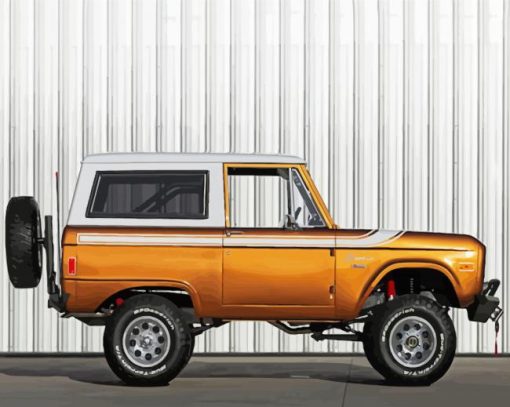 1977 Bronco Four Wheel Drive Art Paint By Numbers