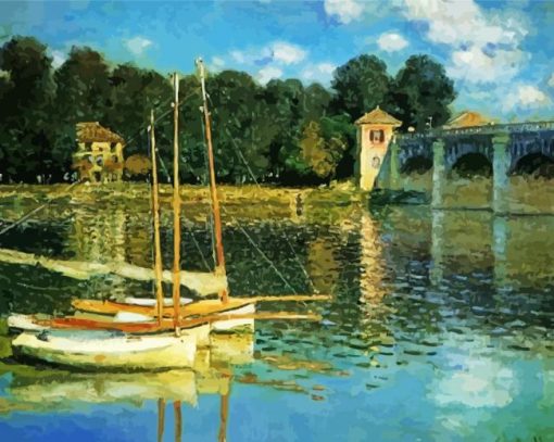 Argenteuil Bridge Claude Monet Paint By Numbers