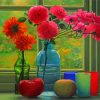 Autumn Flowers Vases Paint By Numbers