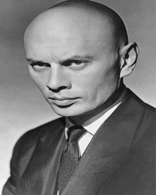 Black And White Yul Brynner Paint By Numbers