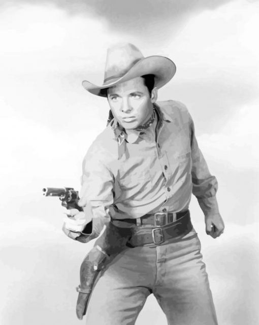 Black And White Audie Murphy Paint By Numbers