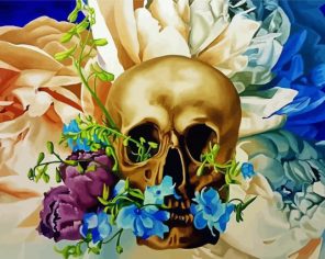 Bloom Skull Paint By Numbers - My Paint By Numbers