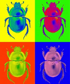 Colorful Dung Beetle Paint By Numbers