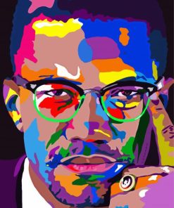 Colorful Malcolm X Paint By Numbers