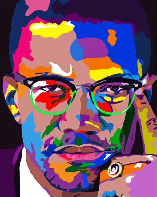 Colorful Malcolm X Paint By Numbers
