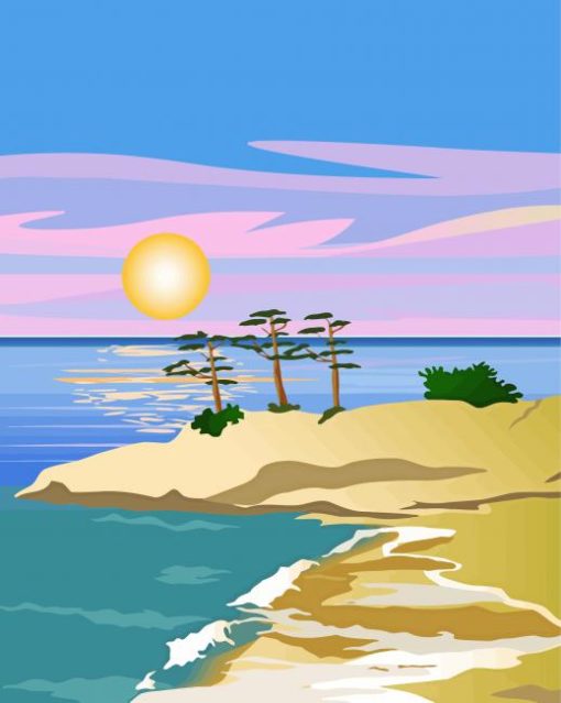 Desert Island Landscape Paint By Numbers