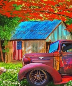 Fall With Truck Paint By Numbers