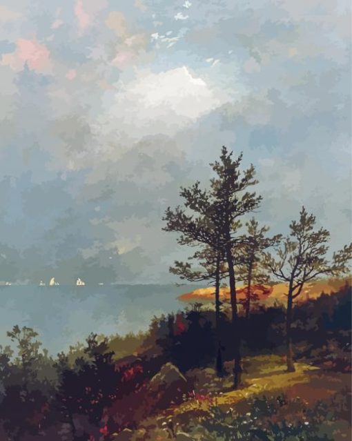 Gathering Storm On Long Island Sound By John Frederick Kensett Paint By Number