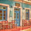 Greece Cafe Paint By Numbers