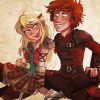 Hiccup and Astrid Art Paint By Number
