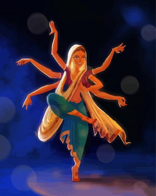 Hindu Dancer Art Paint By Numbers
