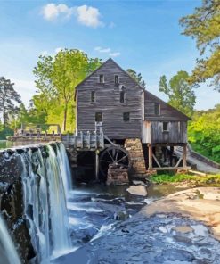 Historic Yates Mill County Park Raleigh NC Paint By Numbers
