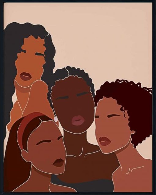 Illustration Black Girlfriends Paint By Numbers