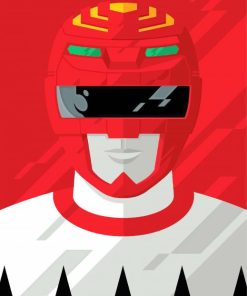 Illustration Red Ranger Paint By Numbers