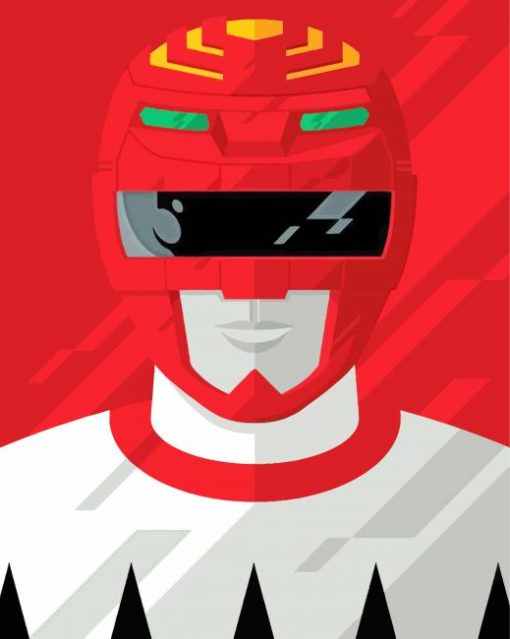 Illustration Red Ranger Paint By Numbers