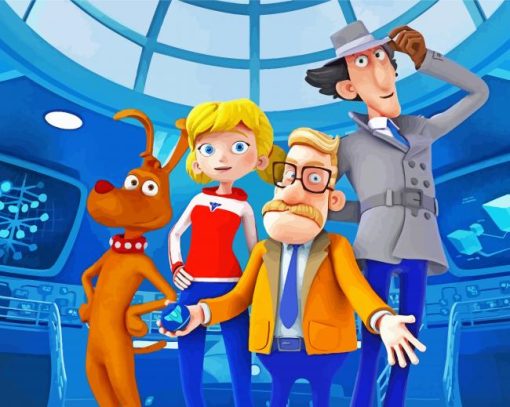 Inspector Gadget Animation Characters Paint By Numbers