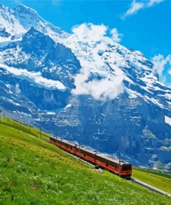 Jungfrau Railway Train Paint By Number