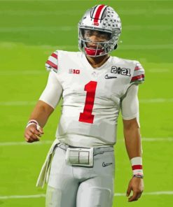 Justin Fields American Footballer Paint By Number