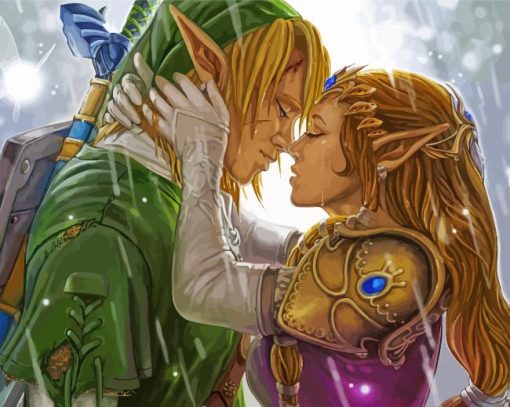 Link And The Princess Zelda Paint By Number