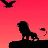 Lion And Eagle Silhouette Paint By Numbers