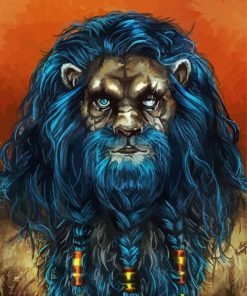 Lion Man Warrior Paint By Numbers