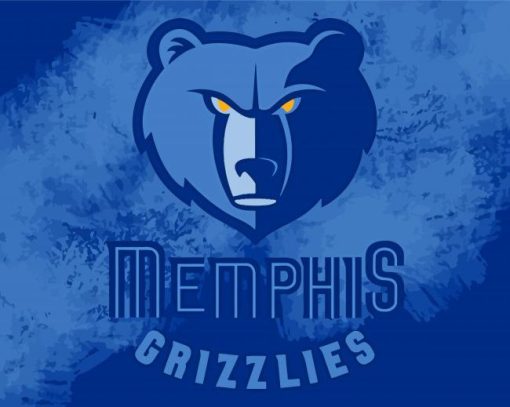 Memphis Grizzlies Logo Poster Paint By Number